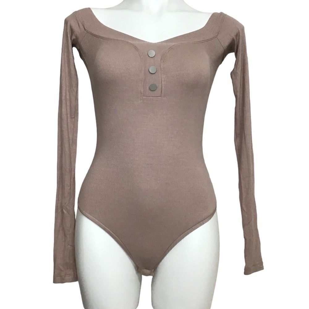 ALIX NYC Bodysuit Sutton Thong Long Sleeve Size XS